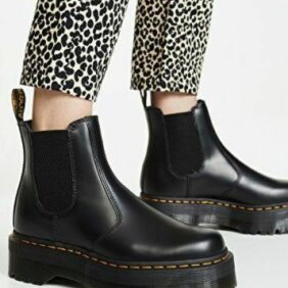 Dr. Martens Shoes - DR. MARTENS 2976 QUAD PLATFORM CHELSEA BOOTS 8 M